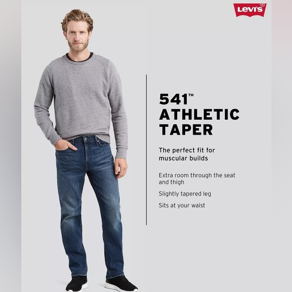 Levi's® 541™ Athletic Taper Fit Twill Pants in Caraway Size 42×34 Mens - Picture 5 of 13